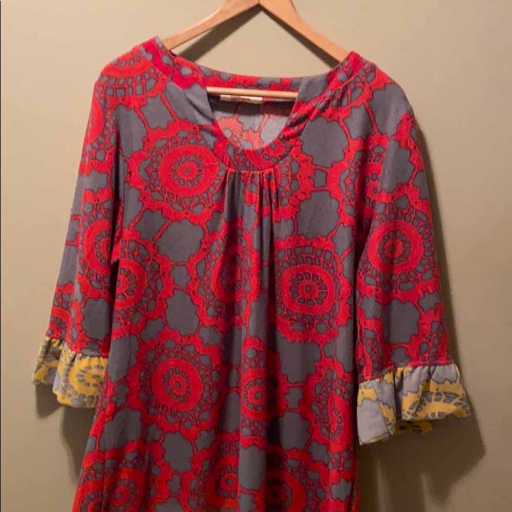Bohemian Flannel A-Line Dress